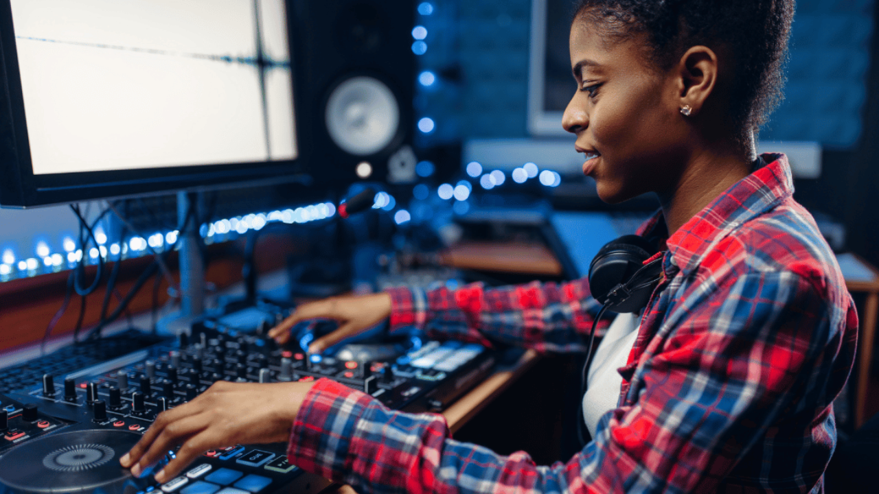 A DJ changing into a music producer
