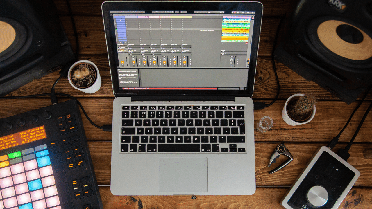 Ableton Live on a laptop